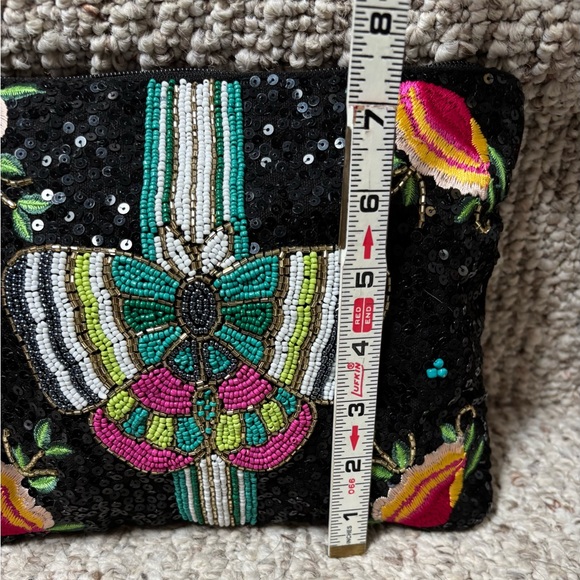 America & Beyond - Midnight Butterflies  Black and Multicolor Tote 3 piece set - Picture 10 of 13